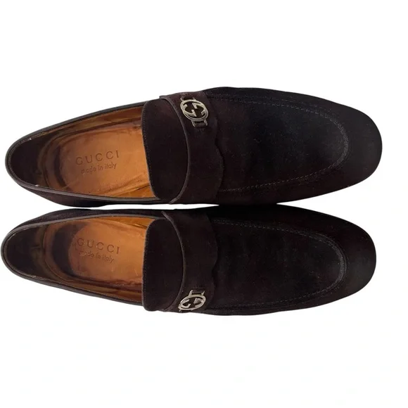GUCCI Men's Brown Suede Loafers SZ 8.5D - Picture 5 of 15